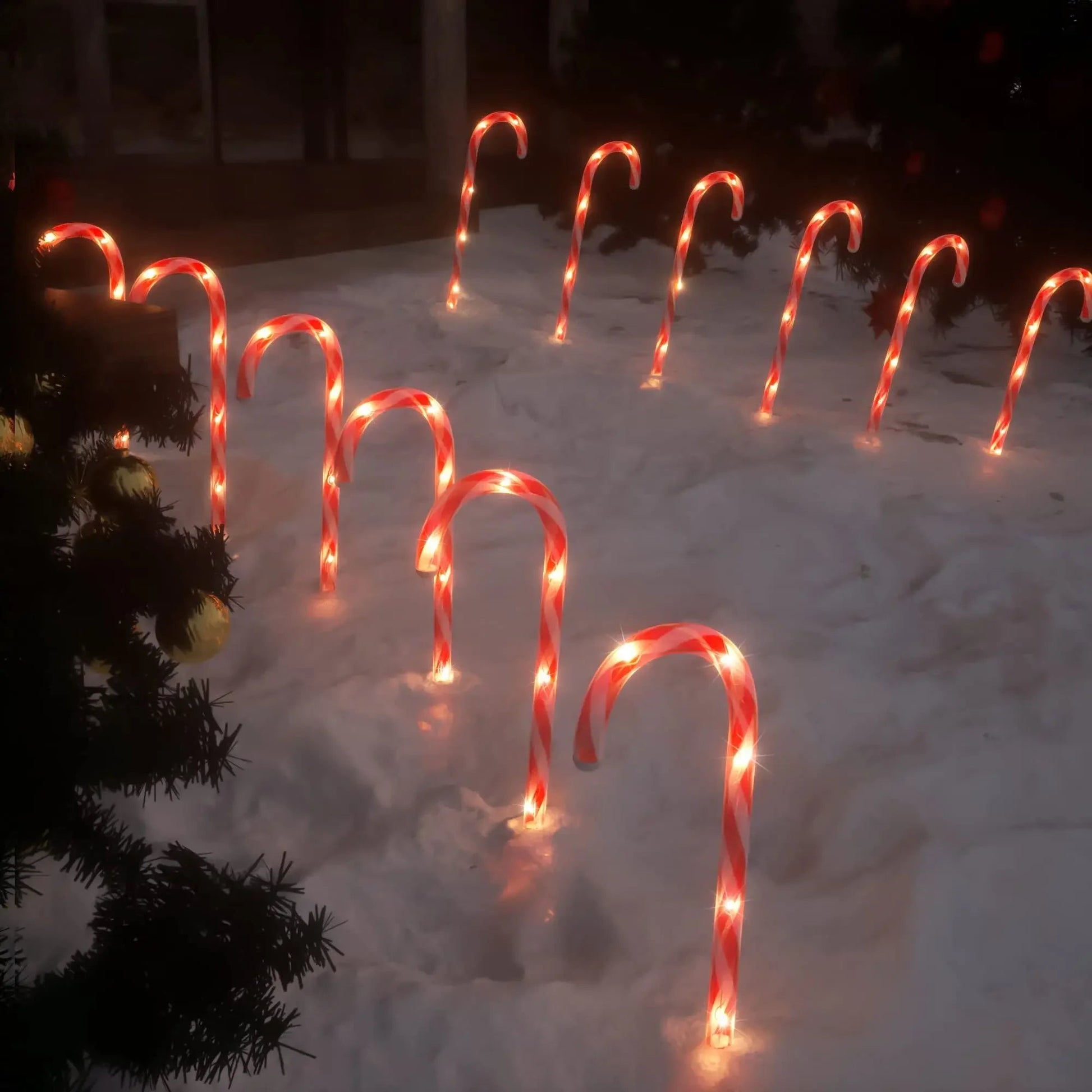 Waterproof LED Christmas Lights | Candy Cane Design for Outdoor and Indoor Decor 0