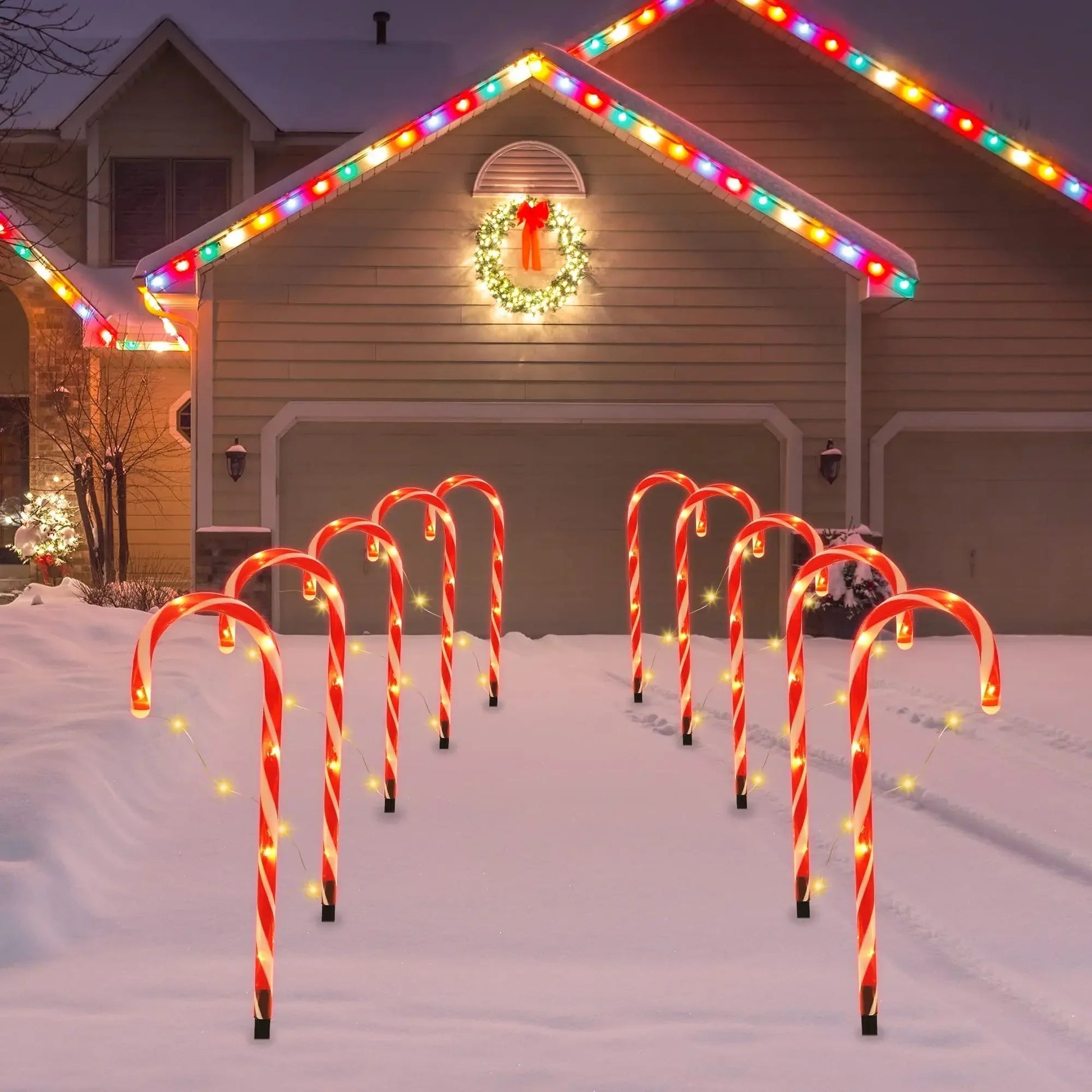 Waterproof LED Christmas Lights | Candy Cane Design for Outdoor and Indoor Decor 1