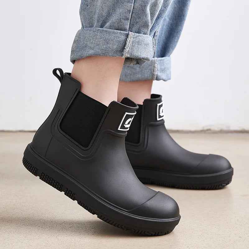 Waterproof Rain Boots Women | Durable Rubber Medium-Cylinder Design 2