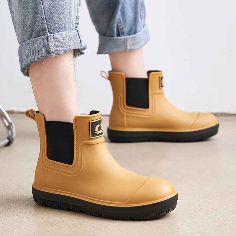 Waterproof Rain Boots Women | Durable Rubber Medium-Cylinder Design 4