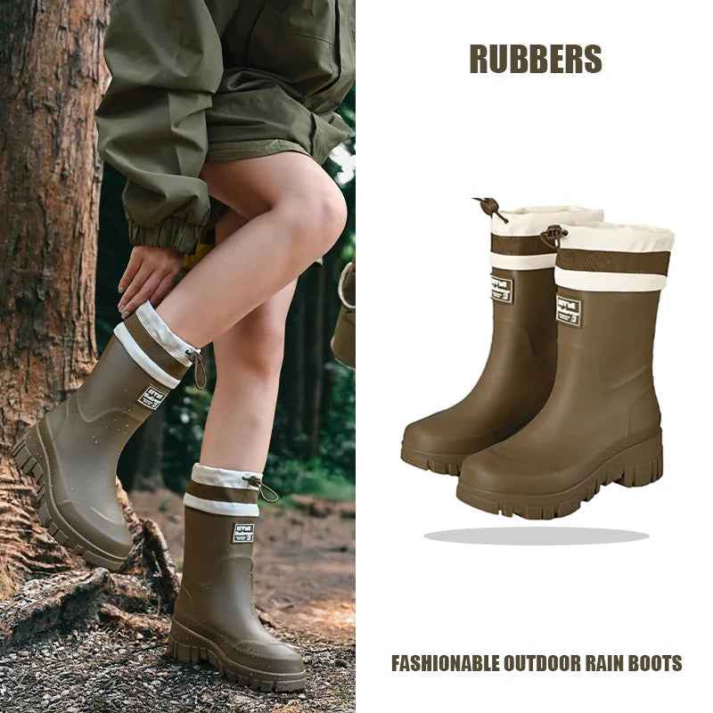 Waterproof Rain Boots | Adjustable Fit for Kids and Adults 0