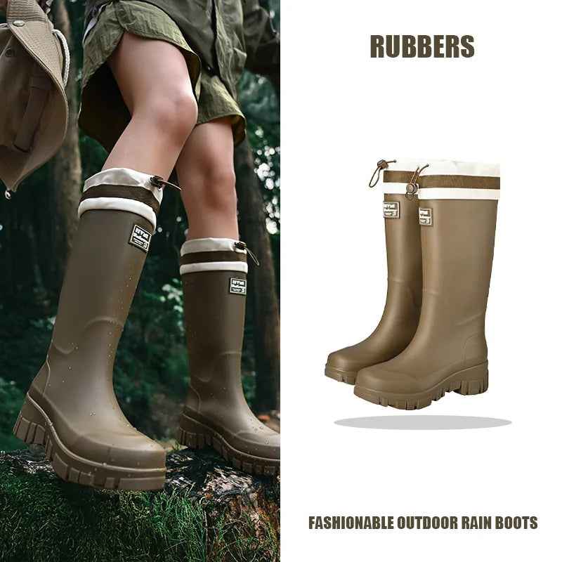 Waterproof Rain Boots | Adjustable Fit for Kids and Adults 8