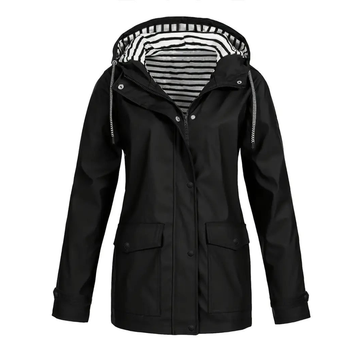 Waterproof Rain Jacket | Mid-Length Design with Adjustable Hood for Women 0