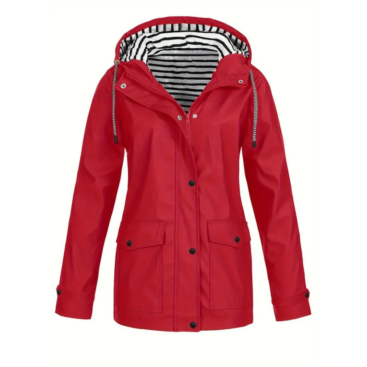 Waterproof Rain Jacket | Mid-Length Design with Adjustable Hood for Women 2