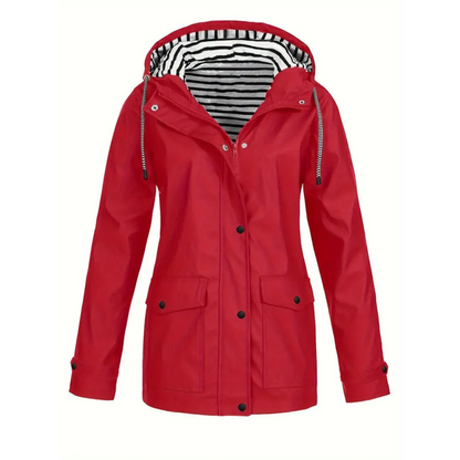 Waterproof Rain Jacket | Mid-Length Design with Adjustable Hood for Women 2