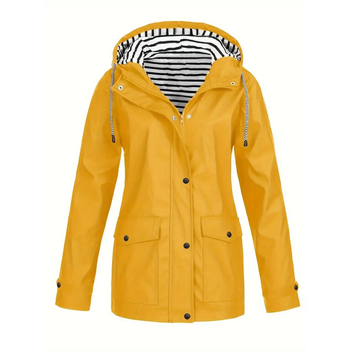 Waterproof Rain Jacket | Mid-Length Design with Adjustable Hood for Women 3