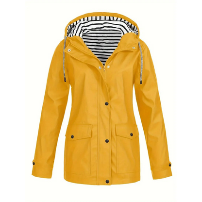 Waterproof Rain Jacket | Mid-Length Design with Adjustable Hood for Women 3