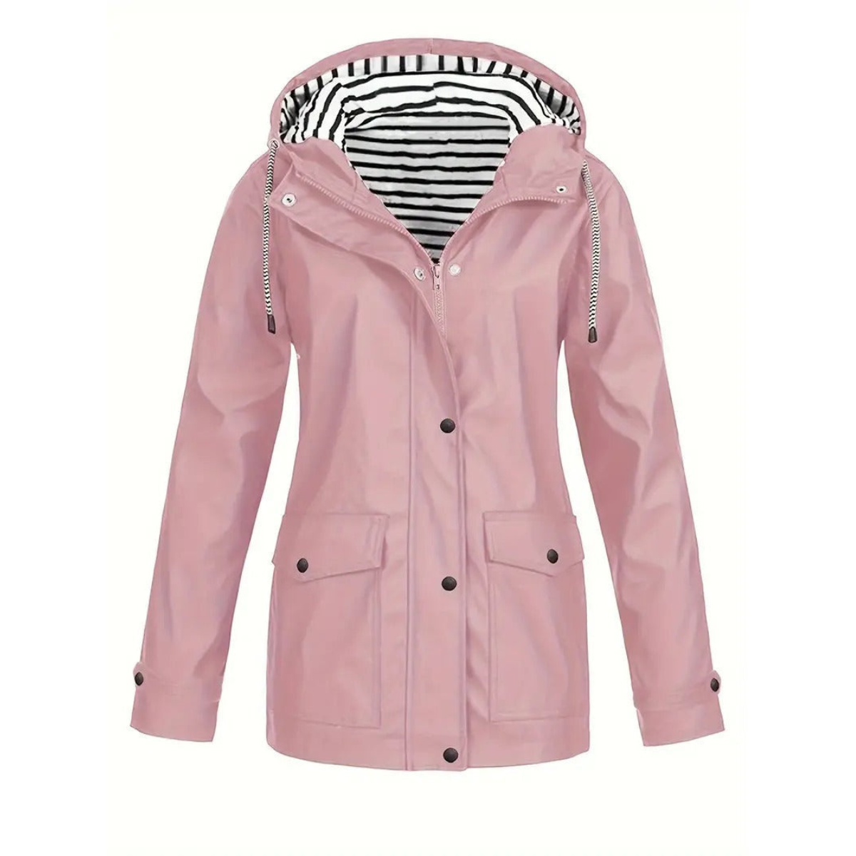 Waterproof Rain Jacket | Mid-Length Design with Adjustable Hood for Women 4