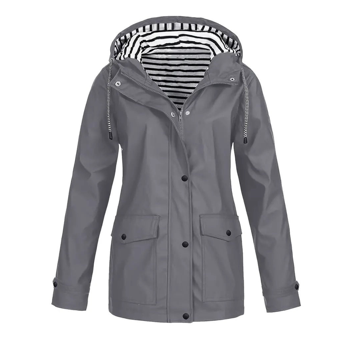 Waterproof Rain Jacket | Mid-Length Design with Adjustable Hood for Women 5