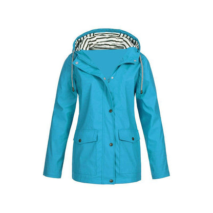 Waterproof Rain Jacket | Mid-Length Design with Adjustable Hood for Women 6