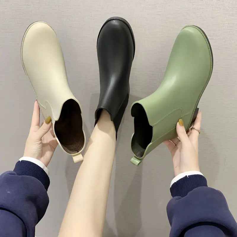 Waterproof Slip-On Rain Boots | Comfortable Cushioned Design for Women 2