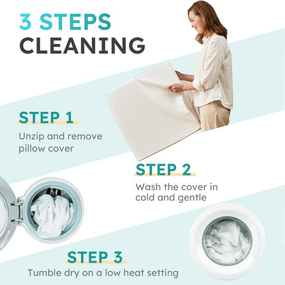 Wedge Pillow | Gel Memory Foam for Back Pain and Sleep Support 5