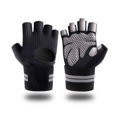 Weight Lifting Gloves | Durable Fingerless Gym Gloves for Maximum Grip 0