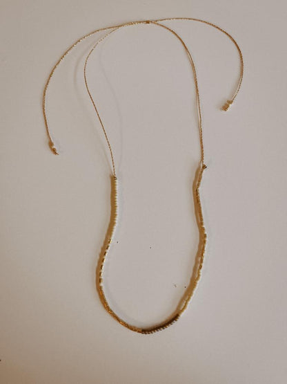 Gold Beaded Necklace and Bracelet Set