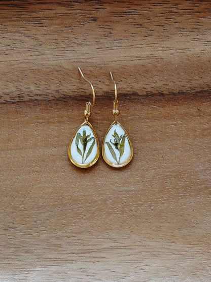Wildflower Gold Dangle Earrings Large Pendant