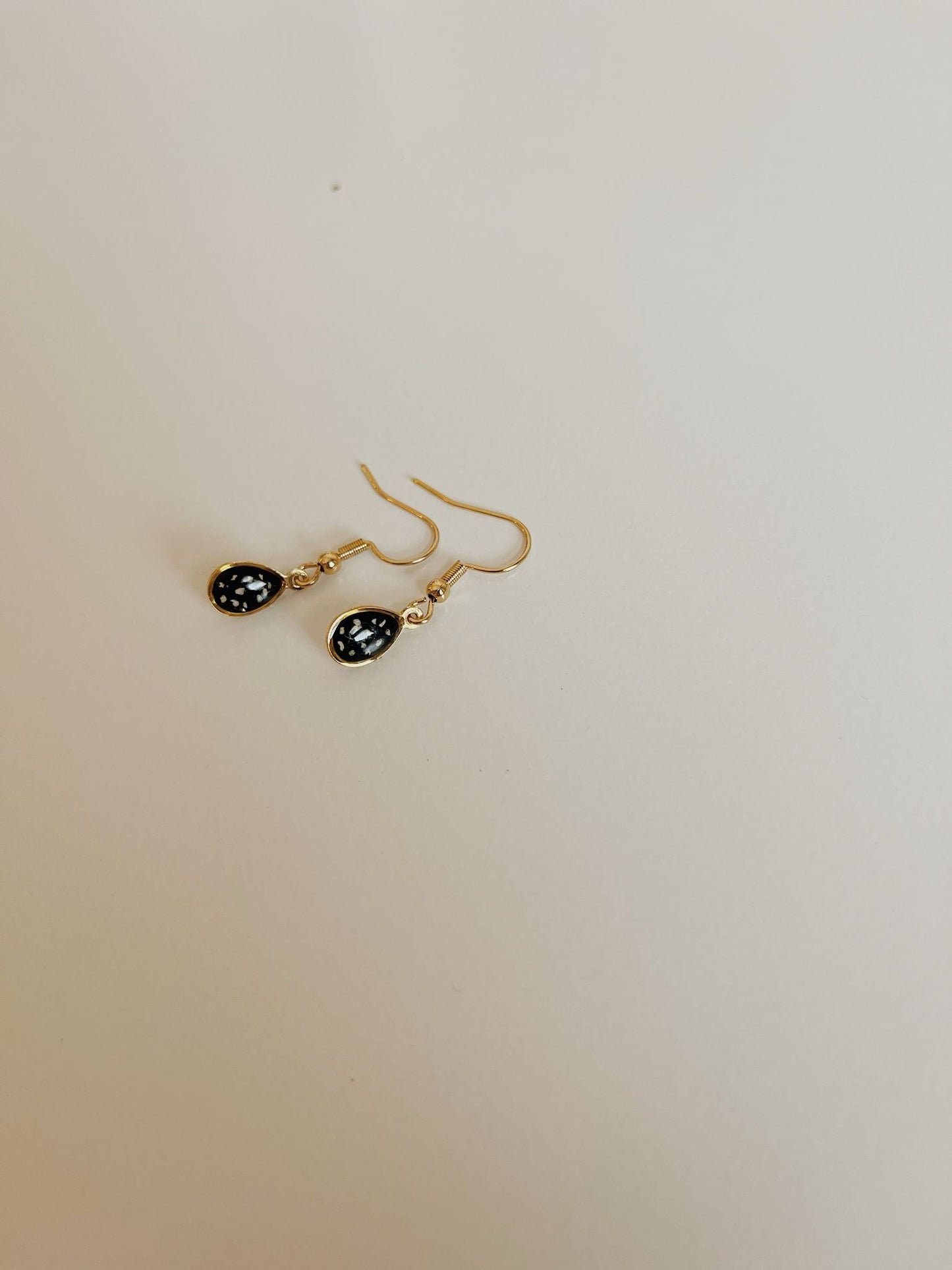 Wildflower Gold Dangle Earrings Small Pendant