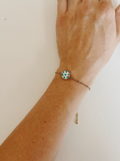 Wildflower Gold Bracelet Small Pendant