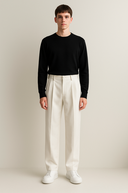Wide-Leg Trousers | High-Waisted Design with Pleats for Elegant Fit 2