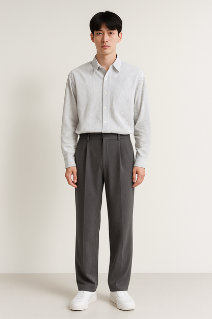 Wide-Leg Trousers | High-Waisted Design with Pleats for Elegant Fit 4