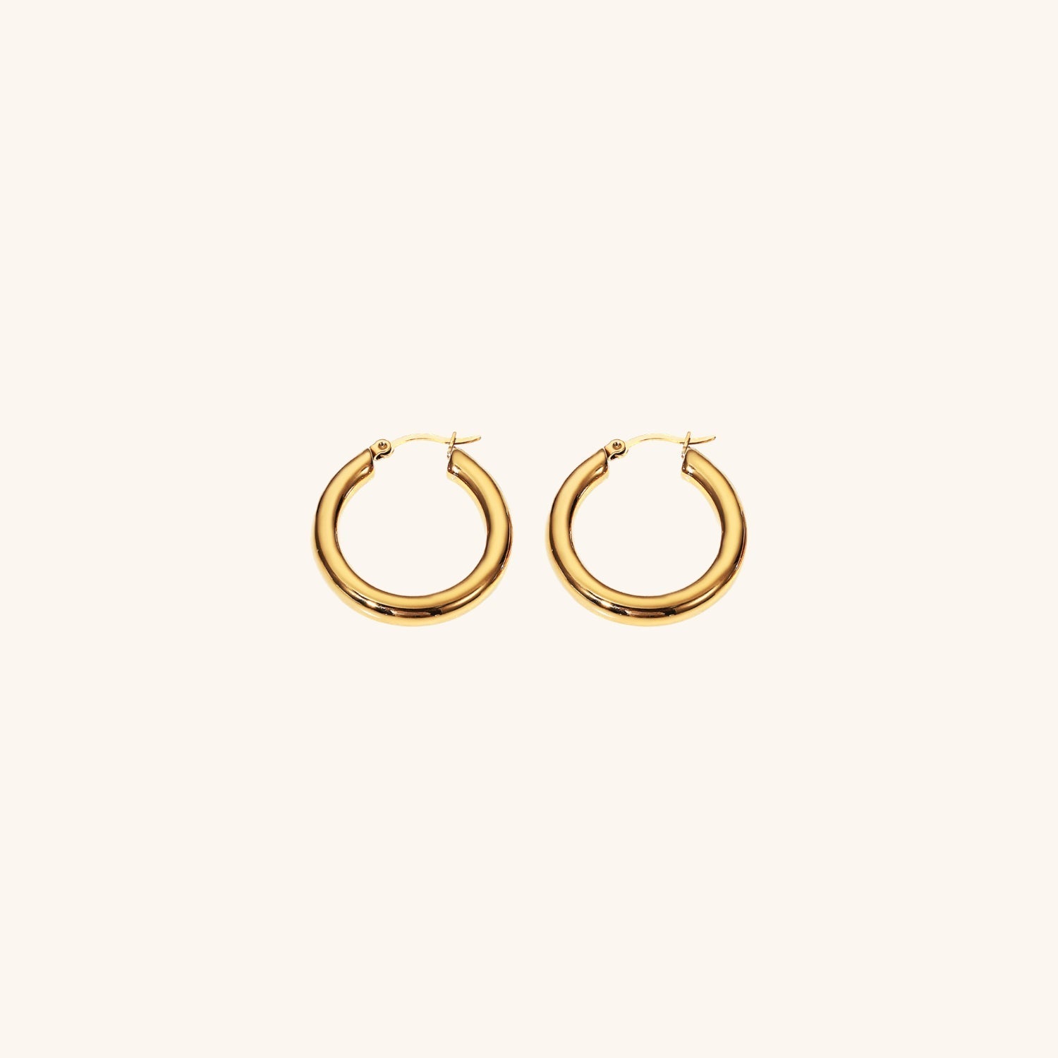 Wide Hoop Earrings | Durable Stainless Steel-Plated 18k Gold Design 0