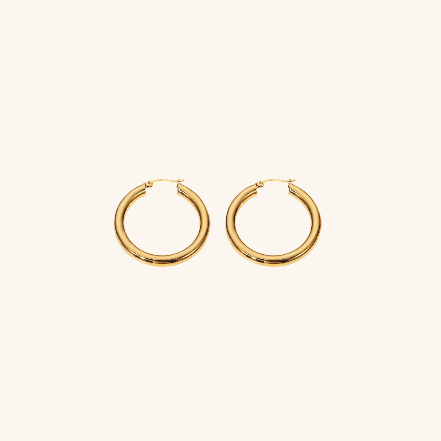 Wide Hoop Earrings | Durable Stainless Steel-Plated 18k Gold Design 5