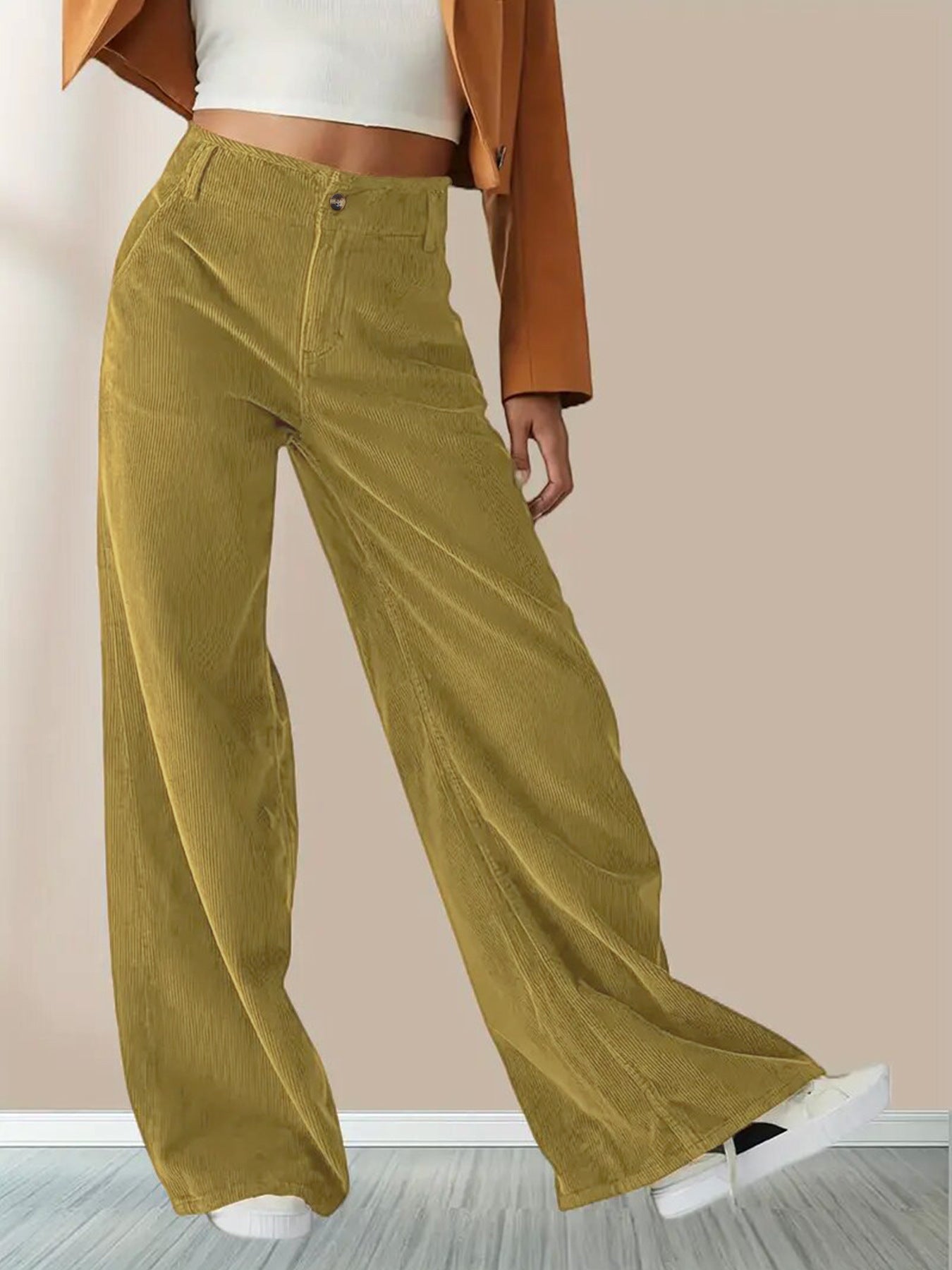 Wide Leg Corduroy Trousers | Stylish and Comfortable Fit 1