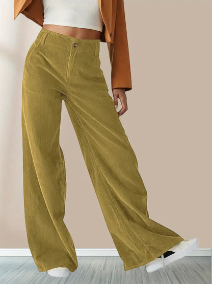 Wide Leg Corduroy Trousers | Stylish and Comfortable Fit 1