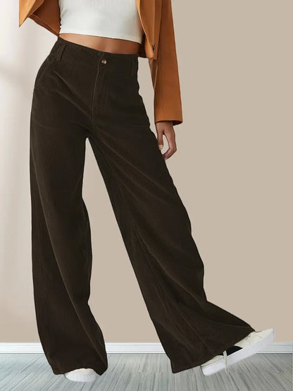 Wide Leg Corduroy Trousers | Stylish and Comfortable Fit 3
