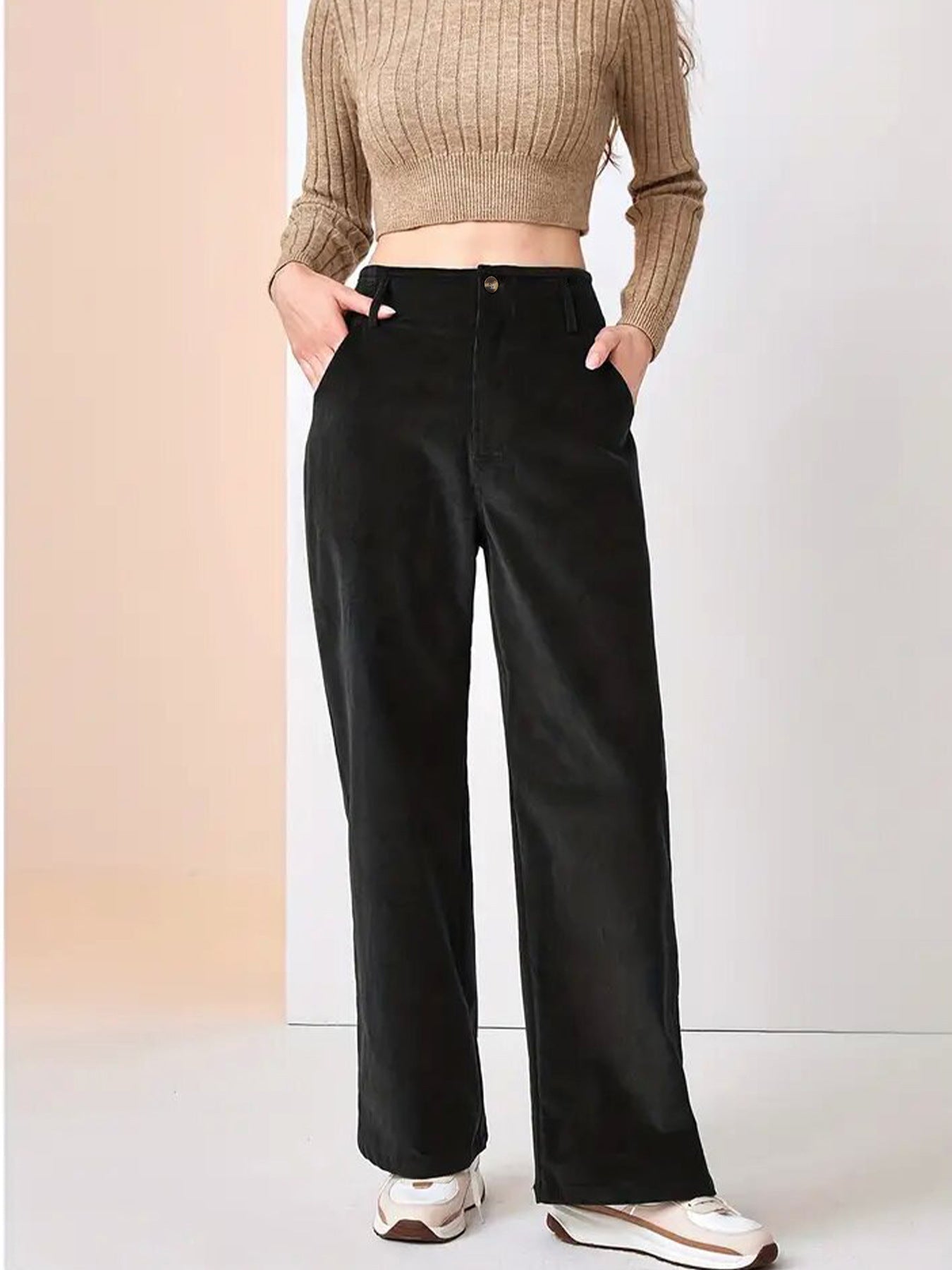Wide Leg Corduroy Trousers | Stylish and Comfortable Fit 4