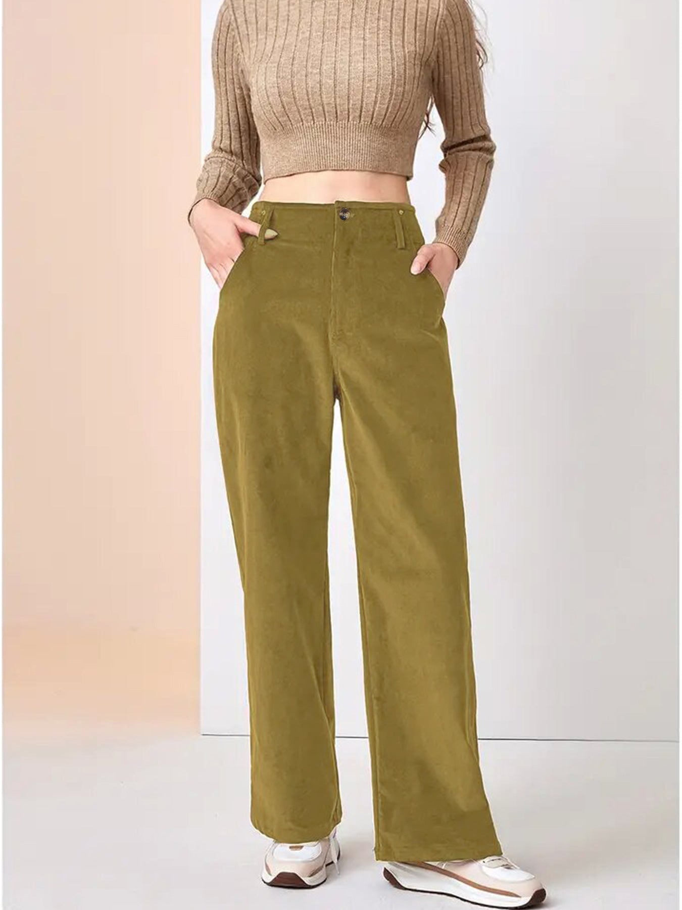 Wide Leg Corduroy Trousers | Stylish and Comfortable Fit 5