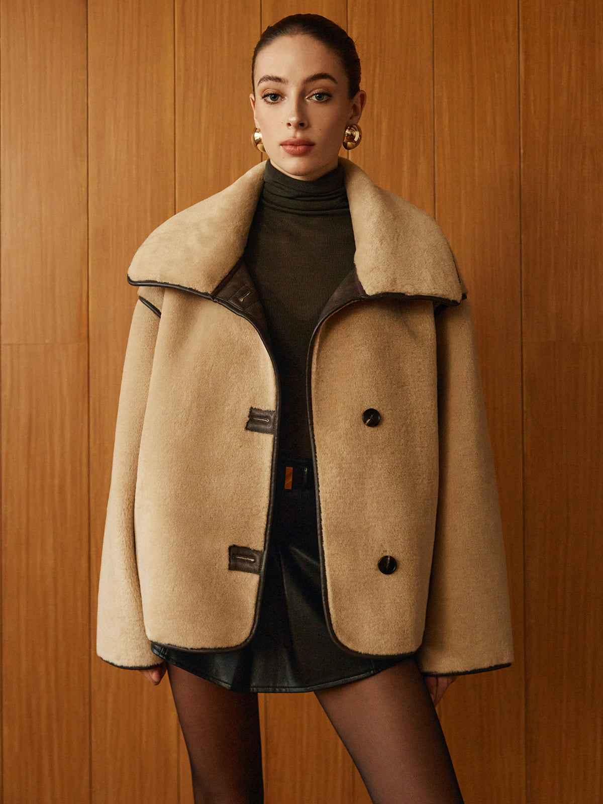Winter Coats Women | Longline Minky Coat with Contrast Piping for Warmth 0