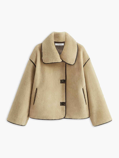Winter Coats Women | Longline Minky Coat with Contrast Piping for Warmth 7