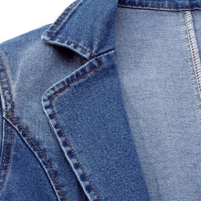 Women's Blazer | Lightweight Denim with Tailored Fit for Everyday Style 3