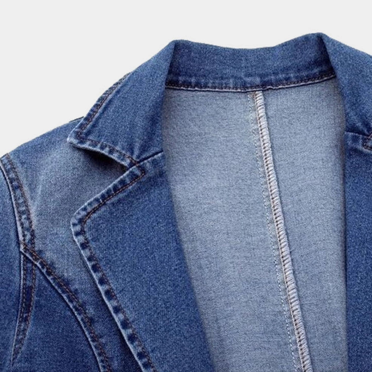 Women's Blazer | Lightweight Denim with Tailored Fit for Everyday Style 5