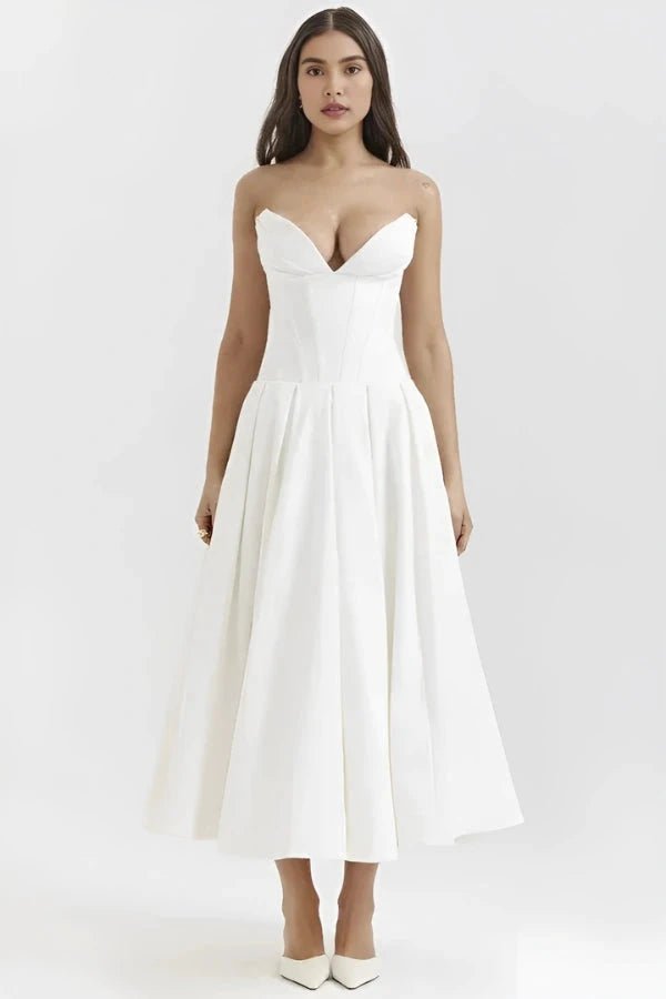 Women's Cocktail Dress | Sculpted Bodice with Voluminous Skirt 0
