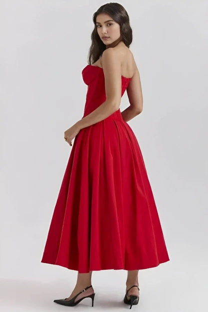Women's Cocktail Dress | Sculpted Bodice with Voluminous Skirt 5