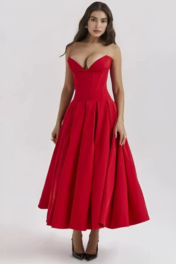 Women's Cocktail Dress | Sculpted Bodice with Voluminous Skirt 6