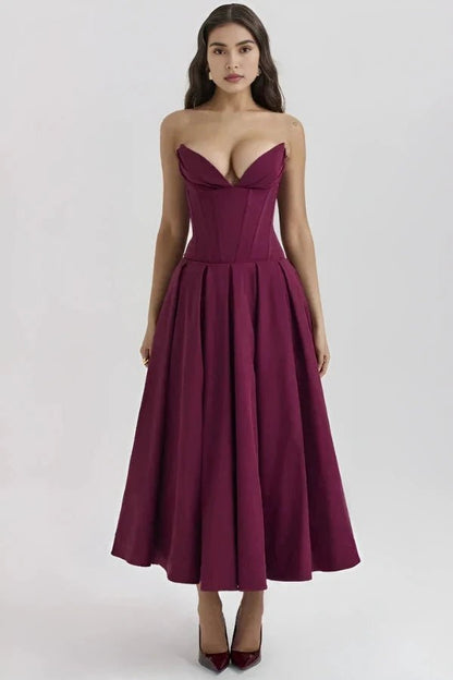 Women's Cocktail Dress | Sculpted Bodice with Voluminous Skirt 7