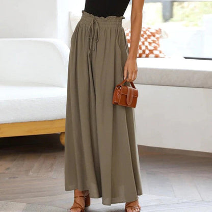 Women's Maxi Skirt | High Waist with Drawstring and Pockets 6