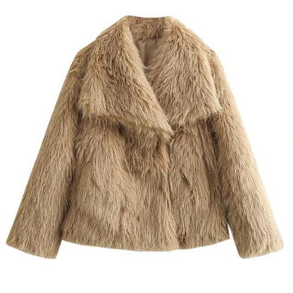 Women's Short Faux Fur Jacket | Elegant Lightweight Winter Coat for Versatile Fashion 12