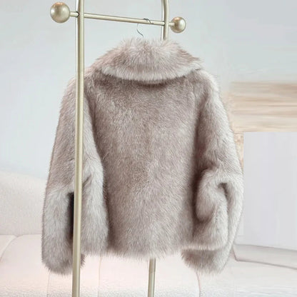 Women's Short Faux Fur Jacket | Elegant Lightweight Winter Coat for Versatile Fashion 2