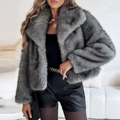 Women's Short Faux Fur Jacket | Elegant Lightweight Winter Coat for Versatile Fashion 6