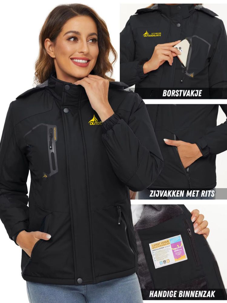 Women's Ski Jacket | Waterproof Design with Adjustable Hood 4