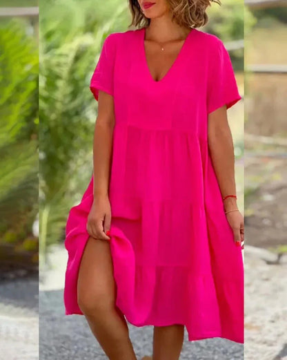 Women's Summer Dress | Lightweight V-Neck Midi for Effortless Style 2