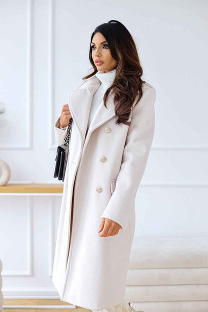 Women's Winter Wool Coat | Elegant Double-Breasted Design 0