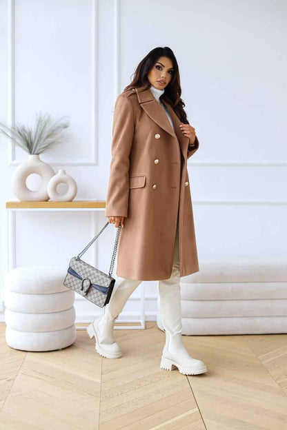 Women's Winter Wool Coat | Elegant Double-Breasted Design 3