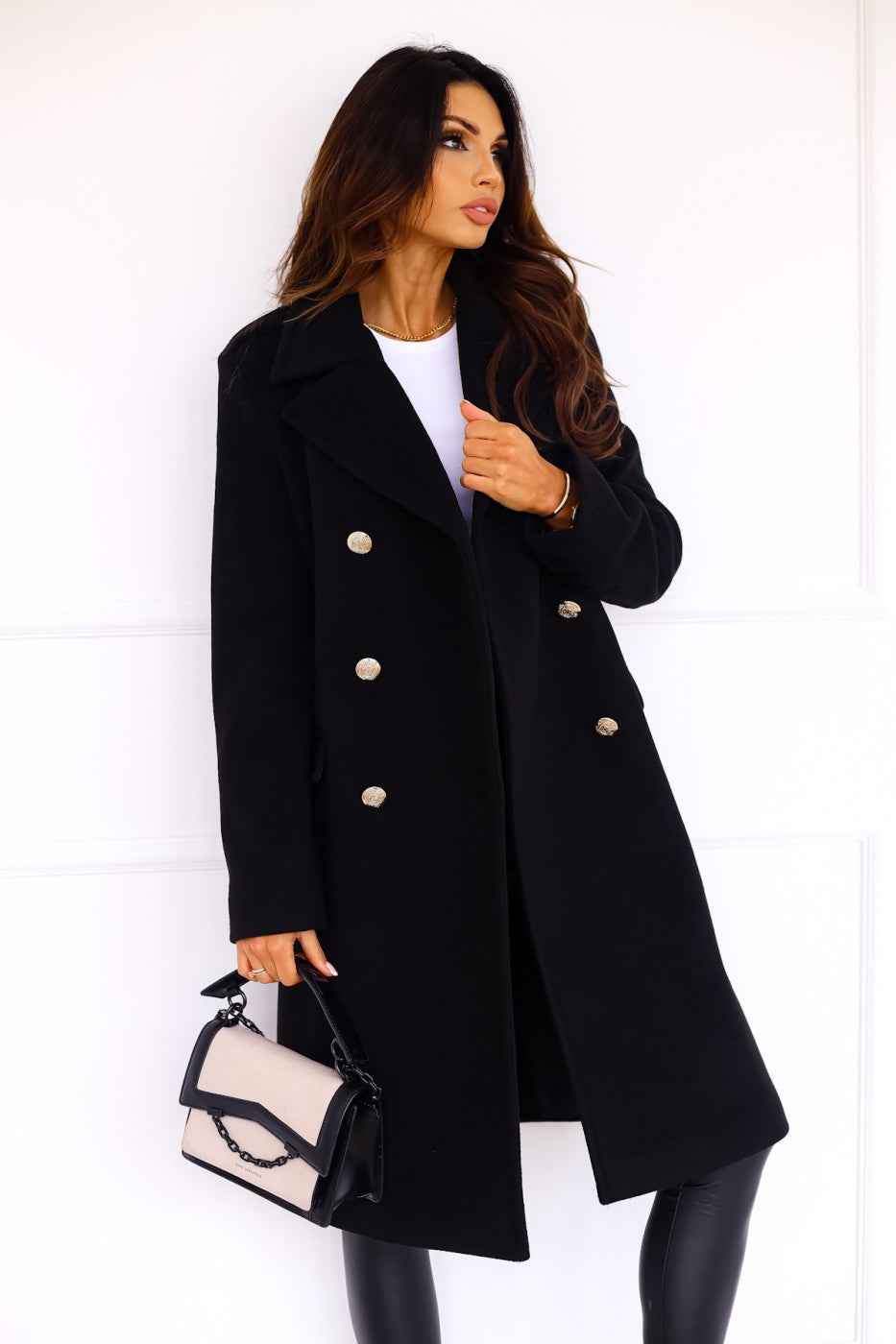 Women's Winter Wool Coat | Elegant Double-Breasted Design 4