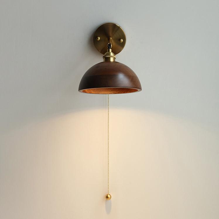 Wood Wall Sconce | Natural Walnut Design with Soft LED Illumination 0