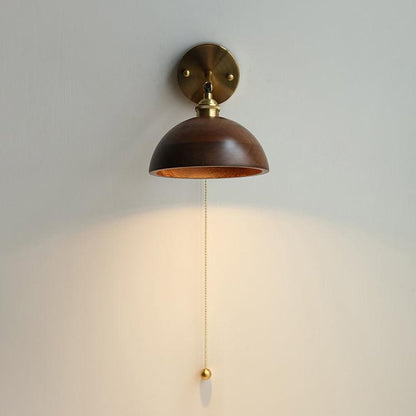 Wood Wall Sconce | Natural Walnut Design with Soft LED Illumination 0