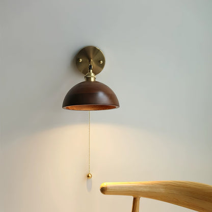 Wood Wall Sconce | Natural Walnut Design with Soft LED Illumination 4